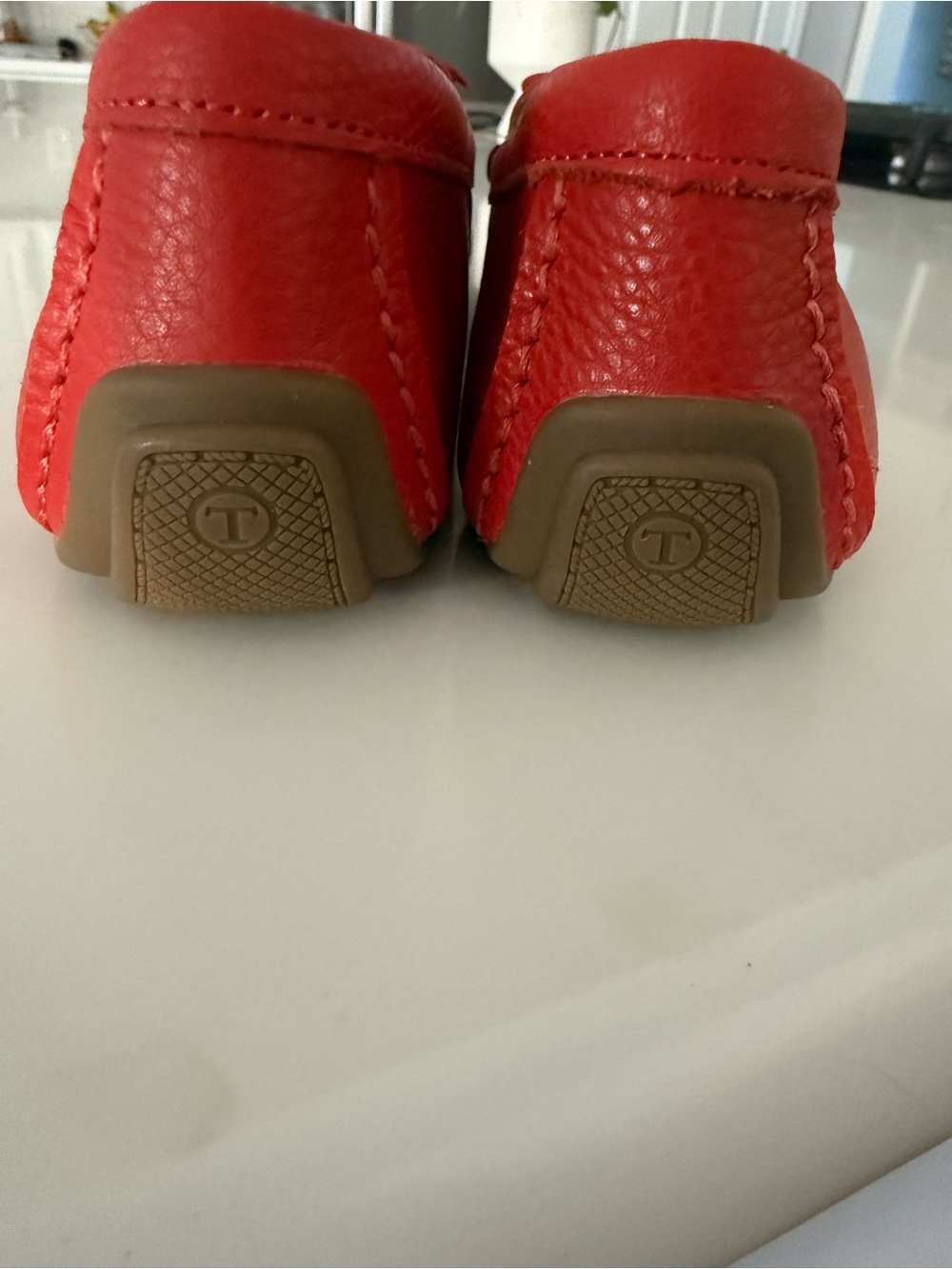 Talbots NWOT Red Leather EVERSON Tassel Loafers horsebit detail SZ 10 - Picture 4 of 7